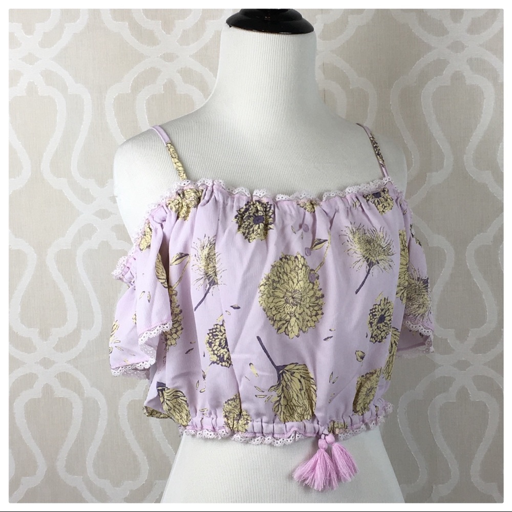 *CLEARANCE* Lolita Lavender Crop Top & Shorts Set - Picture 2 of 8
